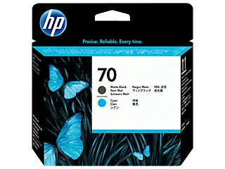HP 70 Matte Black and Cyan Printhead (C9404A) — HP product image