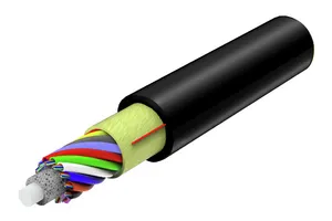 CommScope 760249097 | Fiber Indoor/Outdoor Cable, Low Smoke Zero Halogen, 48 fiber, Microsheath, Singlemode, G.657.A1, Gel-free, Meters jacket marking, Black jacket color, Dca flame rating