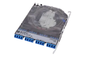 CommScope 760255051 | Propel Singlemode Splice Cassette, 16LC/UPC with internal shutters, OS2 ribbon fiber pigtail, Method B Enhanced ULL