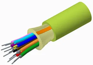 CommScope 760229740 | Fiber indoor cable, LazrSPEED Riser Distribution, 12-Fiber Single-Unit, Multimode OM5, Feet jacket marking, Lime green jacket color