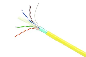 CommScope 760193110 | GigaSPEED X10D 2291B ETL Verified Category 6A F/UTP Cable, plenum, yellow jacket, 4 pair count, 1000 ft (305 m) length, reel