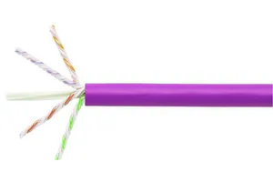CommScope 760118521 | GigaSPEED X10D 2091B ETL Verified Category 6A U/UTP Cable, purple jacket, 4 pair count, 3000 ft (914 m) length, reel