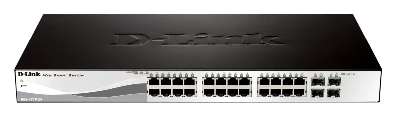 D-Link 24-Port 10/100/1000Base-Twith 4 SFP Smart Switch DGS-1210-28 product image