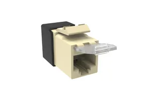 CommScope 760241196 | SL-Series Modular Jack, RJ45, Cat6A Unshielded, with Dust Cover, Light Almond