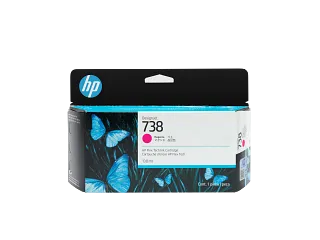 HP 738 130-ml Magenta DesignJet Ink Cartridge (498N6A) — HP product image