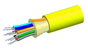 CommScope 760004358 | Fiber indoor cable, TeraSPEED Plenum Distribution, 12-Fiber Single-Unit, Singlemode G.652.D and G.657.A1, Feet jacket marking, Yellow jacket color