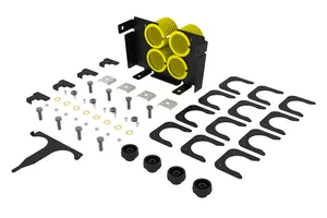 CommScope FGS-KT03-B4-5F | FiberGuide Quad 2in Flex Tube Attachment, 4x6in, 5ft Length, Yellow