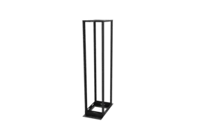 CommScope 760082537 | Equipment Rack, 4-Post, 29 in (737 mm) D x 8 ft (2438 mm) H - 19 in (482.6 mm) Alu (52U) 12-24 Tapped Rails, Black