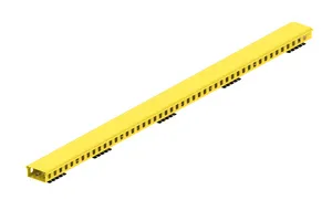 CommScope FGS-KTW2-T | FiberGuide Vertical Duct Kit with 1.5in Slot Spacing and Hinged Cover, 4x2in, Yellow