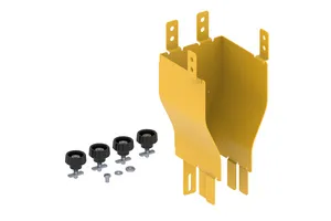 CommScope FGS-MDSA-RC | FiberGuide 4x4 to 2x4in Metal Reducer, Yellow