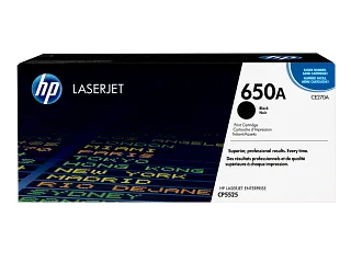 HP 650A Black Original LaserJet Toner Cartridge (CE270A) — HP product image