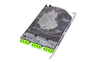 CommScope 760255078 | Propel Multimode Splice Cassette, 12LC with internal shutters, OM5 single fiber pigtails, pairs straight ULL