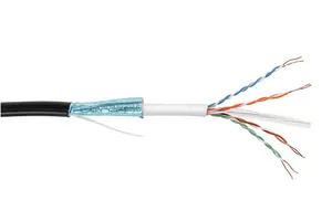 CommScope 1711006-1 | Copper Cable, category 6, indoor/outdoor UTP, 4-pair, 24 AWG, black