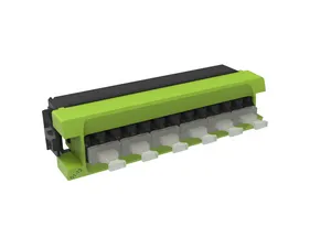 CommScope 760242977 | SYSTIMAX 360 Distribution Adapter Pack 12 LC LazrSpeed Lime Green iPatch Ready