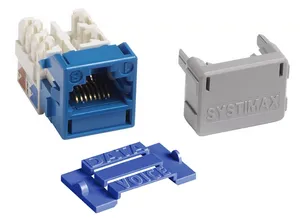 CommScope 760250047 | GigaSPEED X10D M-Series Modular Jack, RJ45, Cat6A Unshielded, Blue (24 ea/pkg)