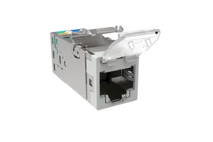 CommScope 4-2153365-4 | SL-Series Modular Jack, RJ45, Cat6A Shielded, with Dust Cover, Gray (24 ea/pkg)