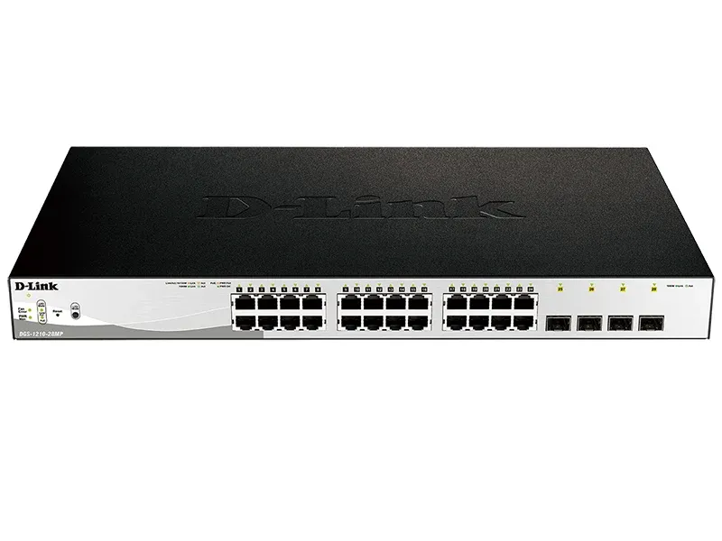 D-Link 24-Port 10/100/1000BaseT PoE + 4 SFP ports Web Sma.. DGS-1210-28MP product image