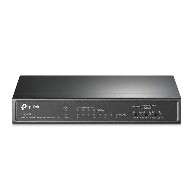 TP-Link 8-Port 10/100Mbps Desktop Switch with 4-Port PoE+ product image