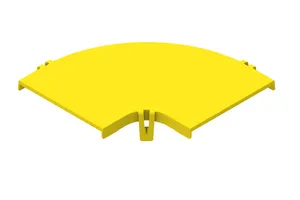 CommScope FGS-SH9E-B | FiberGuide Snap-on Cover for 90° Horizontal Elbow, 4x6in, Yellow