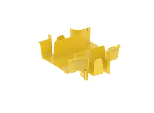 CommScope FGS-MDSP-2F-IMP | FiberGuide Dual Drop Downspout with Dividers, 6in Exit, 4x12in, Yellow