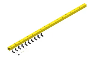 CommScope FGS-KTW4-C | FiberGuide Solid Vertical Duct Kit with Snap-On Cover, 2x2in, Yellow
