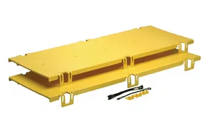 CommScope FGS-MSSC-F | FiberGuide Snap-on Cover Kit for Horizontal Straight Section, 4x12in, Yellow