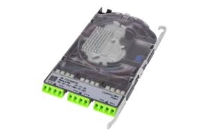 CommScope 760255045 | Propel Multimode Splice Cassette, 12LC with internal shutters, OM5 single fiber pigtails, Method B Enhanced ULL