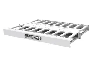 CommScope 760260429 | CableGuide 360 Horizontal Trough Kit, 1 RU, 19 in, Double Sided, White