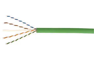 CommScope 884082214/10 | CS44ZB Category 6A U/UTP Cable,low smoke zero halogen, green jacket, 4 pair count, 1000 ft (305 m) length, CommPak box