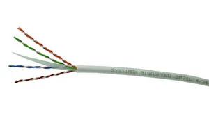 CommScope 760095554 | GigaSPEED XL 3071 ETL Verified Category 6 U/UTP Cable, low smoke zero halogen, slate jacket, 4 pair count, 1000 ft (305 m) length, WE TOTE box