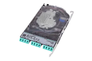 CommScope 760255044 | Propel Multimode Splice Cassette, 12LC with internal shutters, OM4 single fiber pigtails, Method B Enhanced ULL