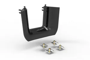 CommScope FGSB-MTRM-2A | FiberGuide Trumpet Flare for Dual Drop Downspouts with Divider (FGSB-MDSP-2B), 4x4in, Black