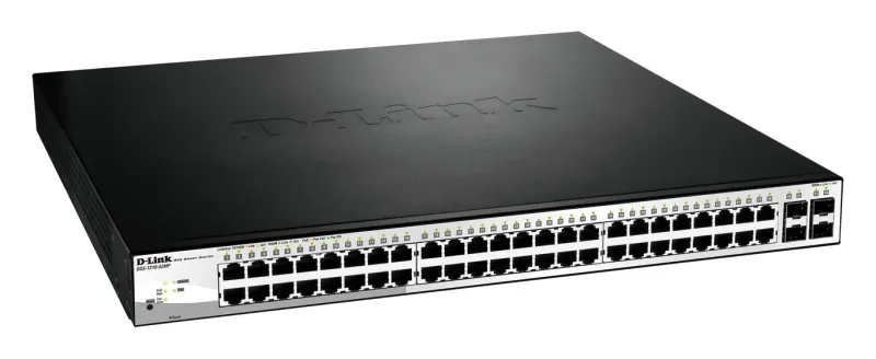 D-Link 48-Port 10/100/1000BaseT PoE + 4 Gigabit SFP ports.. DGS-1210-52MP product image