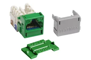 CommScope 760150938 | GigaSPEED X10D M-Series Modular Jack, RJ45, Cat6A Unshielded, Green (100 ea/pkg)
