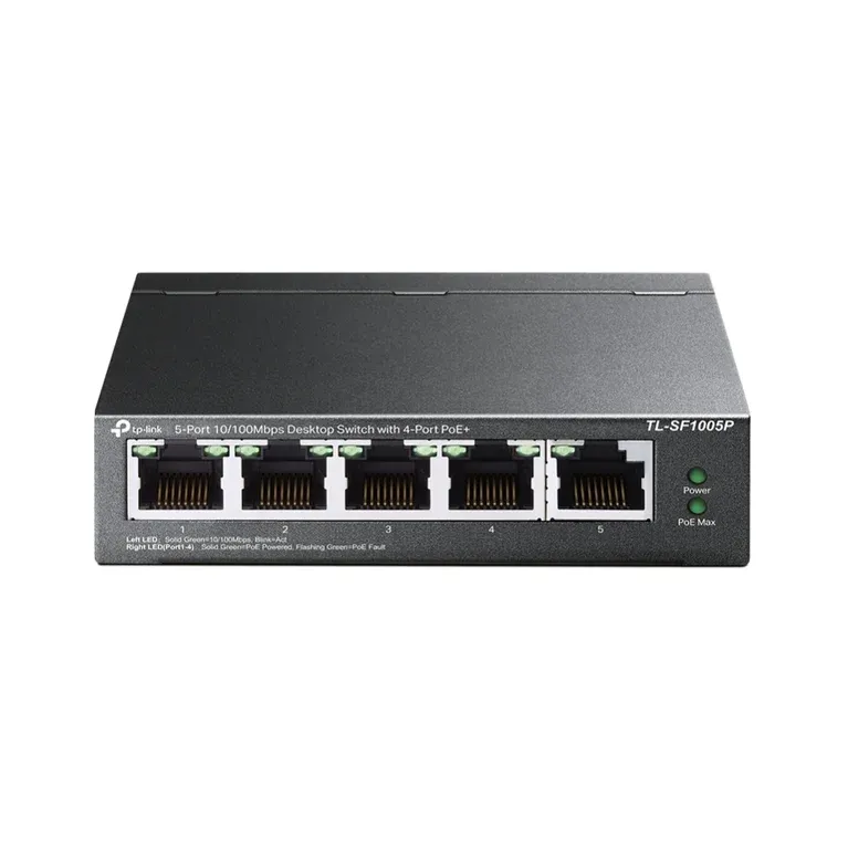 TP-Link 5-Port 10/100Mbps Desktop Switch with 4-Port PoE+ product image