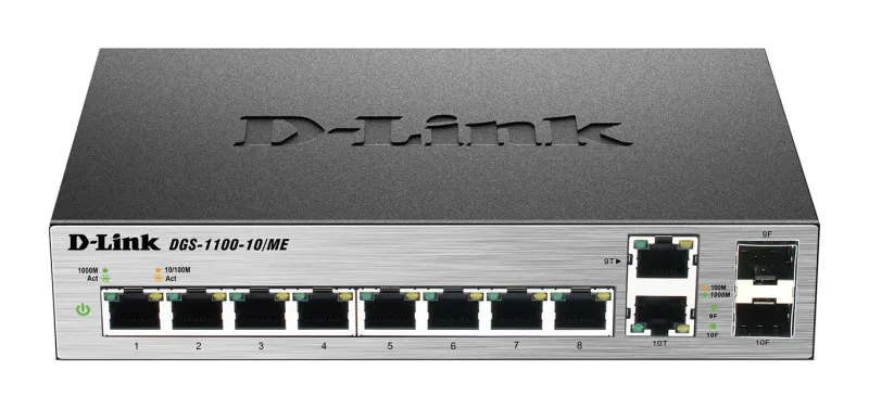 D-Link 8-port 1000Base-T Easy Smart gigabit Switch with 2.. DGS-1100-10 product image