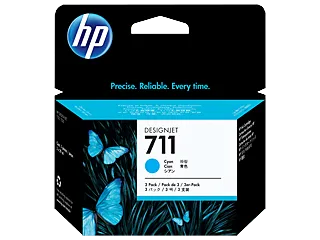 HP 711 3-pack 29-ml Cyan DesignJet Ink Cartridges (CZ134A) — HP product image