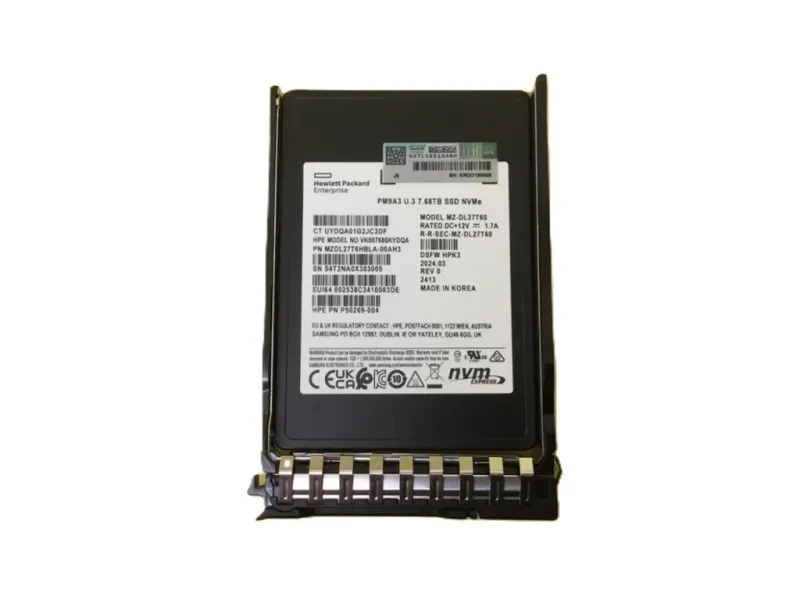 HPE VO007680KYMMC 7.68TB NVMe SSD