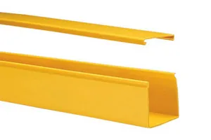 CommScope FGS-MSHA-C | FiberGuide Horizontal Straight Section with Cover, 2x2in, Yellow