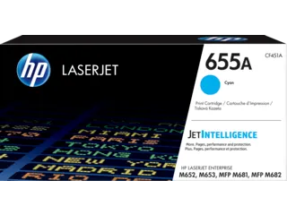 HP 655A Cyan Original LaserJet Toner Cartridge (CF451A) — HP product image