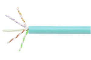CommScope 760166090 | GigaSPEED X10D 2091B ETL Verified Category 6A U/UTP Cable, light blue jacket, 4 pair count, 3000 ft (914 m) length, reel