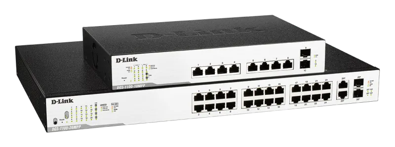 D-Link 26-Port Gigabit Max PoE including 2 comb ports Sma.. DGS-1100-26MP product image