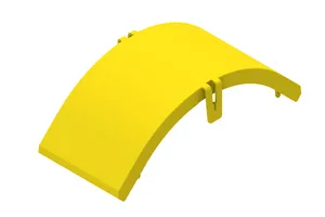 CommScope FGS-SD9E-A | FiberGuide Snap-on Cover for 90° Down Elbow, 4x4in, Yellow