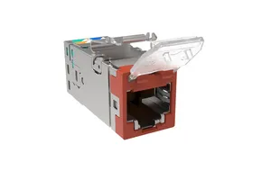 CommScope 2153364-OR | SL-Series Modular Jack, RJ45, Cat6 Shielded, with Dust Cover, Orange
