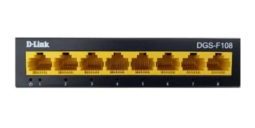 D-Link 8 Port 100/1000Mbps Unmanaged Switch DGS-F108 product image