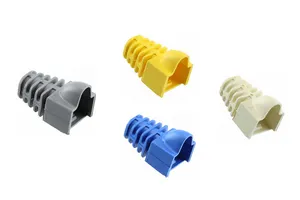 CommScope 1933943-2 | Modular Plug Shielded Hooded Boot for Category 6A/6 Plugs, .310 mm, Gray