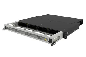 CommScope 760209940 | High Density 1U modular cassette sliding Panel, accepts (4) G2 modules or MPO panels, providing up to 48 duplex LC ports, or up to 32 MPO ports