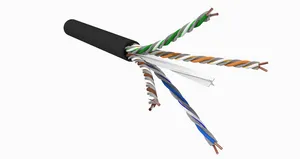 CommScope 760258679 | GigaREACH XL "Extended Distance" 1573A Category 6 U/UTP Cable, gel-filled outdoor, black jacket, 4 pair count, 3000 ft (915 m) length, reel