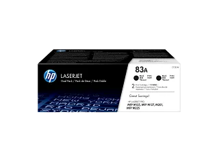 HP 83A 2-pack Black Original LaserJet Toner Cartridges (CF283AD) — HP product image