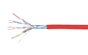 CommScope 760241438 | 3296A Category 6A F/FTP Cable, low smoke zero halogen, red jacket, 4 pair count, 1640 ft (500 m) length, reel